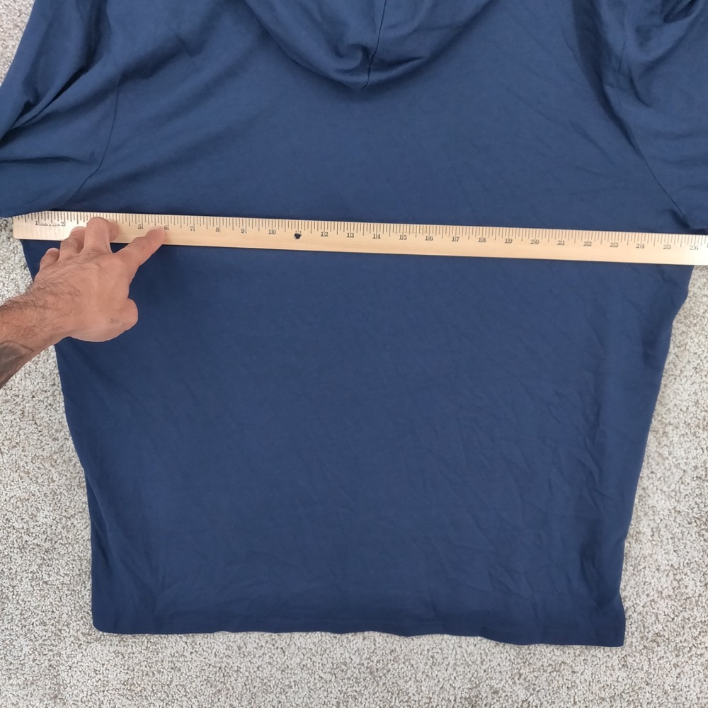 Polo Ralph Lauren Lightweight Hoodie Mens XL Blue Long Sleeve Pony Logo - Picture 8 of 13